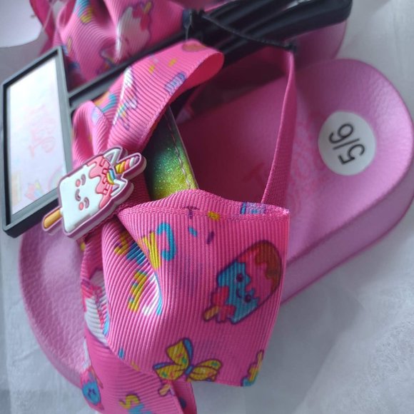 NWT Jojo Siwa Girls' Slide Sandals, Toddler, Pink - Picture 1 of 9